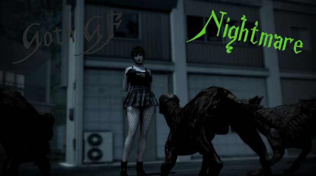 Goth GF Nightmare Hentai 3D Monster Dog Porn