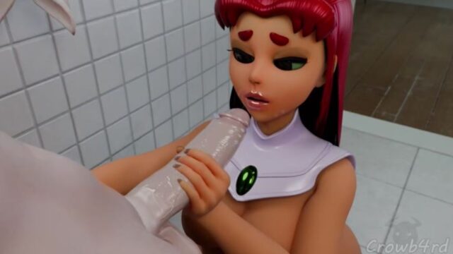 starfire sucking dick hot sex anime
